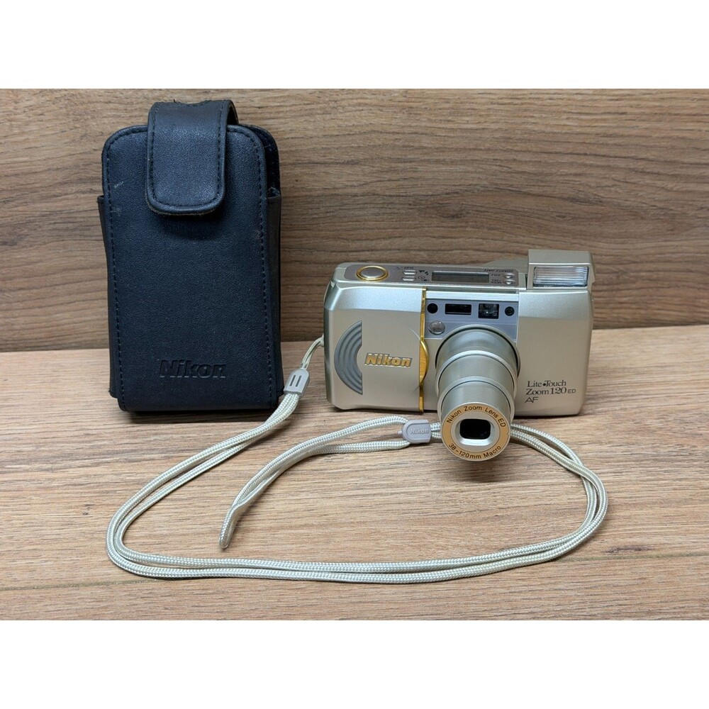 Nikon Lite Touch Zoom 120 ED AF 35mm Film Camera w/ Carry Case - Film Tested